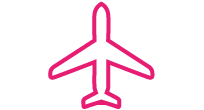 Flights Pink Outline