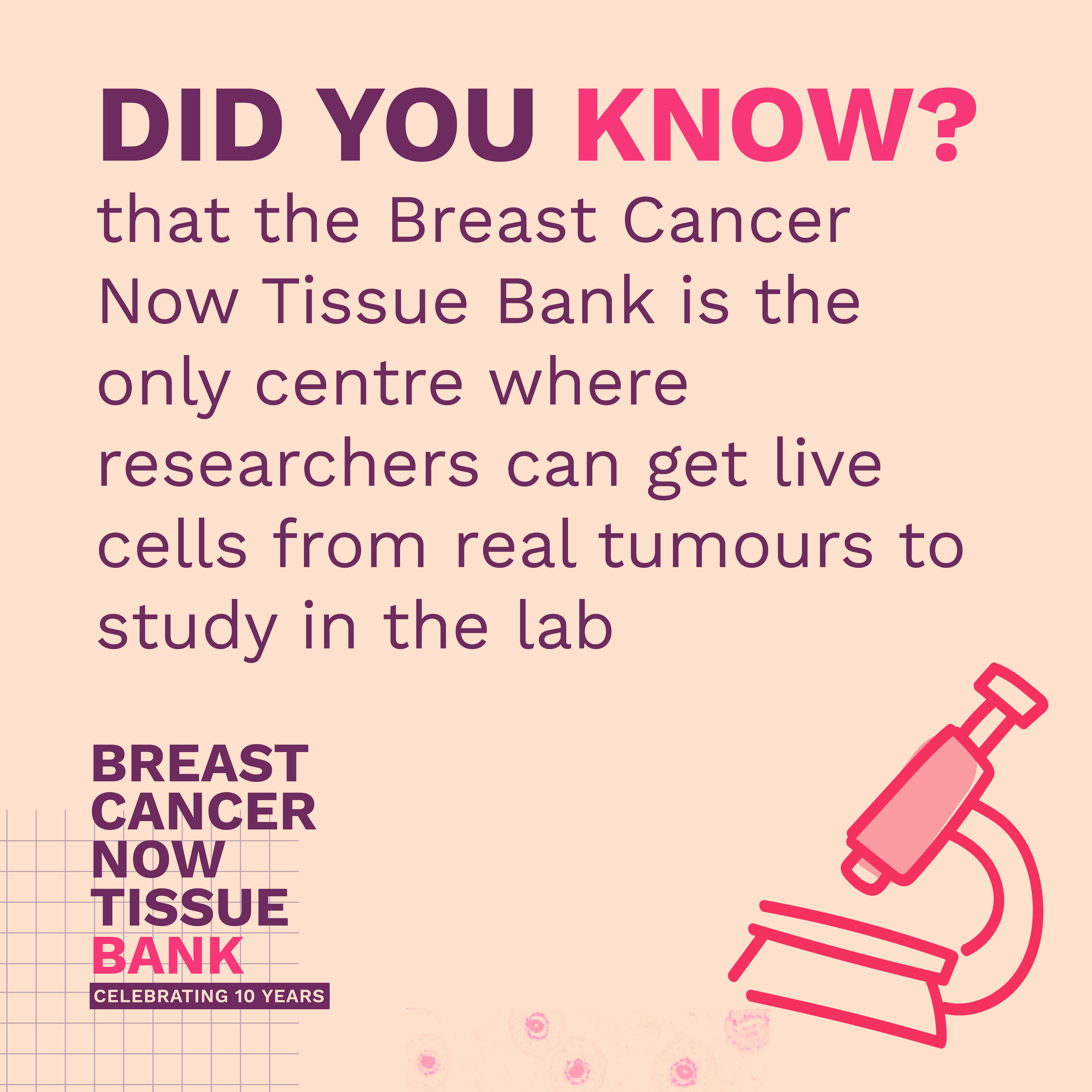 Breast Cancer Now’s Tissue Bank Celebrates Its 10th Birthday